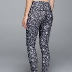 lululemon athletica Black and White Patterned Leggings